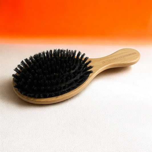 Wooden Hairbrush with 100% Boar Bristles