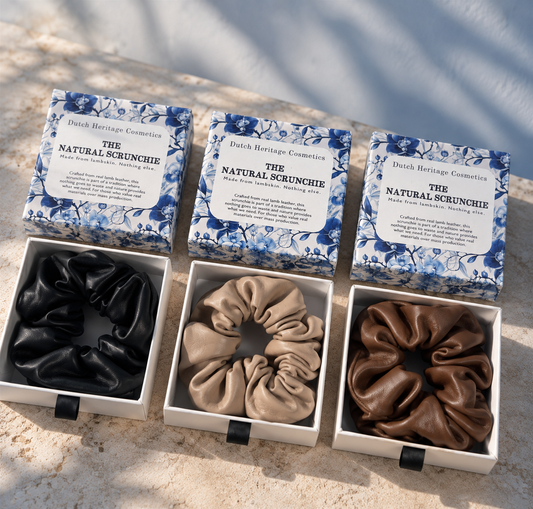 Das Natürliche Scrunchie – 100 % Lammleder